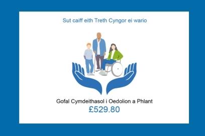 Gofal cymdeithasol i blant a oedolion - graffeg