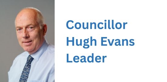 Councillor Hugh Evans - Leader - feature box