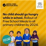 Image promoting free school meals to primary pupils