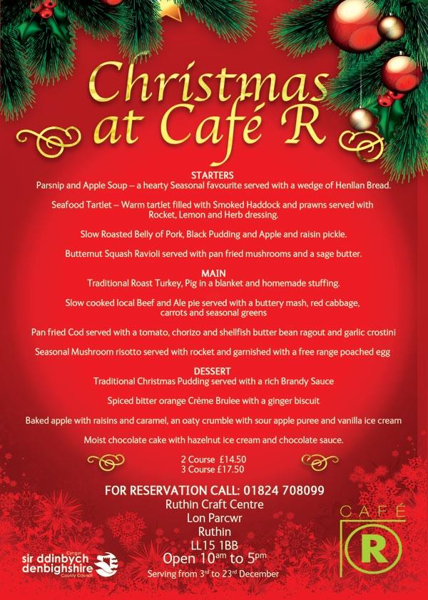 Cafe R Christmas Menu