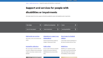 Web page - support
