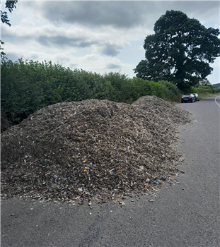 Illegal fly-tipping in Llanferres
